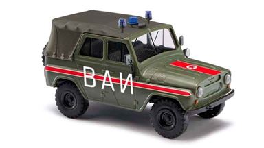 BUSCH 52116 — Внедорожник УАЗ 469 «ВАИ» с крышей (тент), 1:87, 1972—1992, СССР