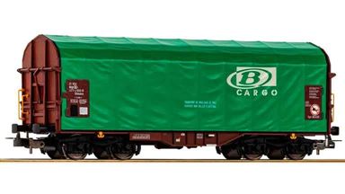 PIKO 24621 — Вагон крытый брезентом «SNCB Cargo», H0, VI, SNCB