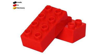 CIDDI TOYS 10170-4 — Блок 2 × 2 красный (1 кирпичик) совместим с LEGO Duplo®