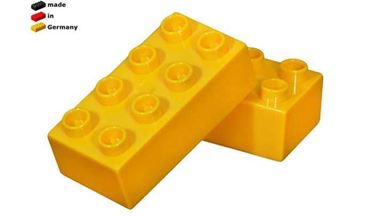 CIDDI TOYS 10171-8 — Блок 2 × 4 жёлтый (1 кирпичик) совместим с LEGO Duplo®