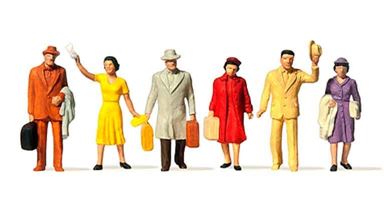 PREISER 14020 — Путешественники (6 фигурок), 1:87