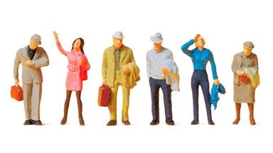 PREISER 14088 — Ждущие путешественники (6 фигурок), 1:87