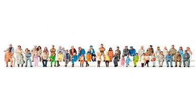 PREISER 14416 — Сидящие пассажиры (48 фигурок), 1:87