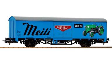 PIKO 27728 — Товарный 2-осный вагон «Meili Traktoren», H0, VI, SBB
