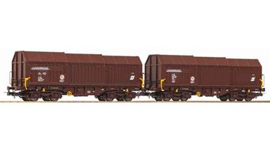 PIKO 28317 — Платформы Shimmns с телескопической крышей (2 вагона), H0, IV, ÖBB