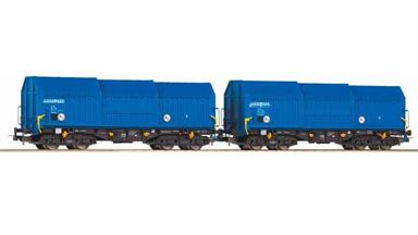 PIKO 28307 — Платформы Shimmns с телескопической крышей (2 вагона), H0, IV, SNCB
