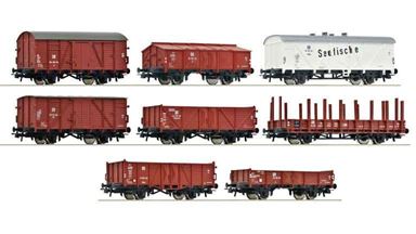 ROCO 67127 — Грузовой состав (8 вагонов), H0, III, DR