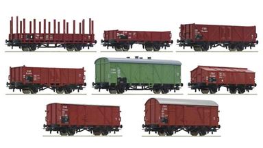 ROCO 44001 — Грузовой состав (8 вагонов), H0, III, CSD