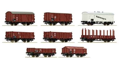 ROCO 44003 — Грузовой состав (8 вагонов), H0, II, DRG