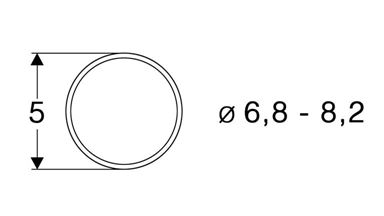 ROCO 40067 — Фрикционный резиновый обод ∅5 мм для колёс 6,5—8,2 мм (10 шт.), H0