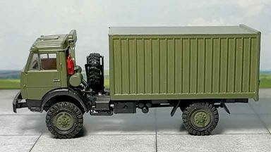 RUSAM-KABAZ-4310-02-000 — Автомобиль КабАЗ с контейнером (2 моста), 1:87, 1979, СССР