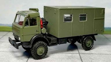 RUSAM-KABAZ-4310-03-000 — Автомобиль КабАЗ с будкой (2 моста), 1:87, 1979, СССР
